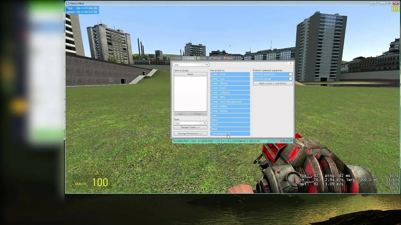 Админка гаррис мод. ULX Garry's Mod. ULX Гаррис мод. ULX команды. ULX menu.