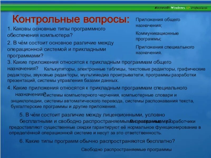 В чем заключается различие между сортировкой. Каковы основные типы программ. Какие программы называют условно бесплатными. Условно бесплатные программы. Приложения общего назначения.