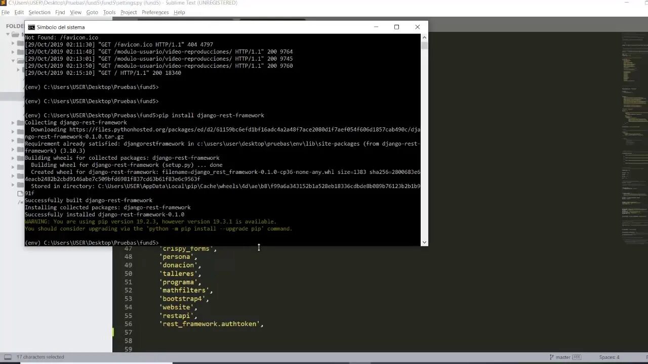 Rest framework settings. Pip install django. django rest framework. как узнать версию джанго в командной строке. 5 примеров работ на django rest framework.
