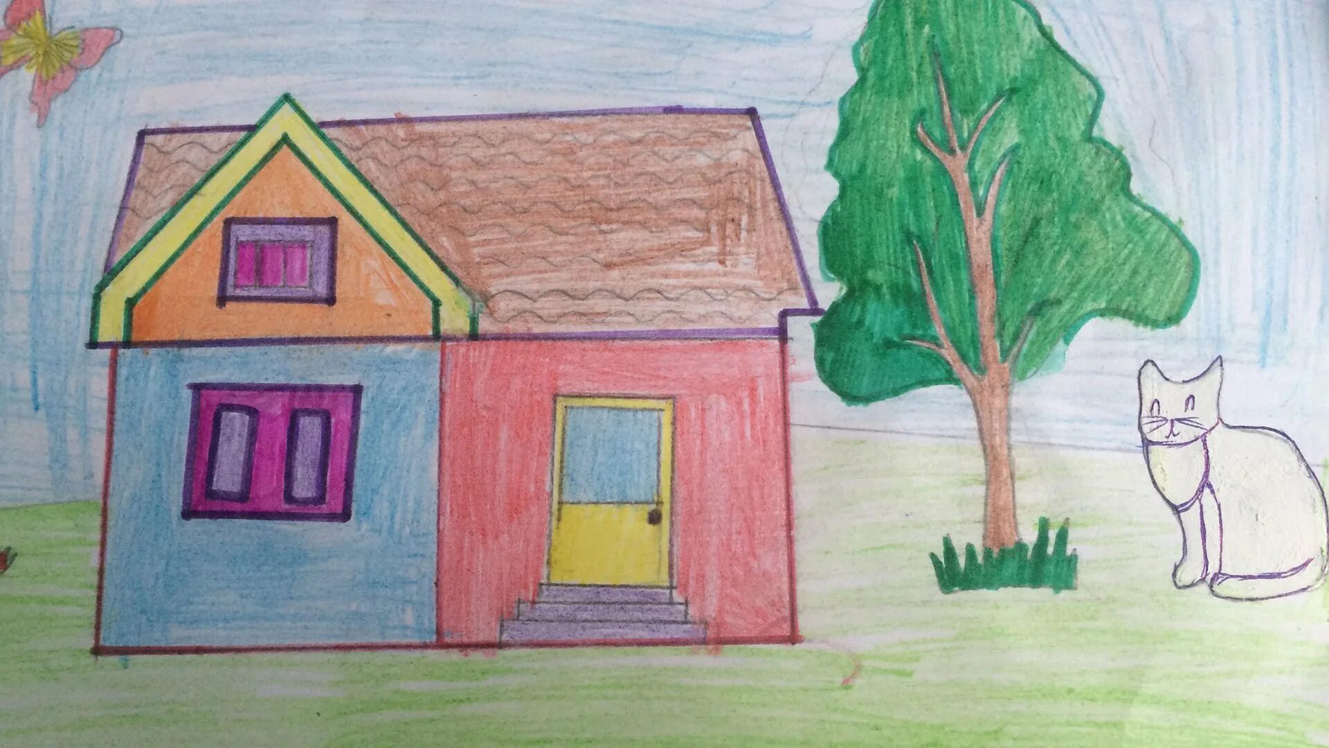 Детские рисунки домов. Рисование на тему дом. Домик рисунок. Домик для рисования.