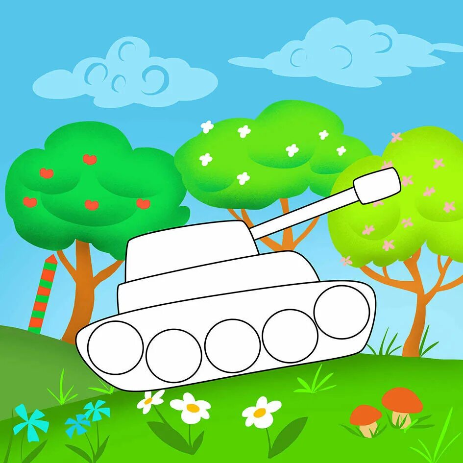 Скачай детские танки. Трафарет танка для детей. Рисование танков для малышей. Трафарет танка для рисования для детей. Танк аппликация для детей.