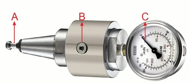 Цанговый зажим шпинделя BT-40. Шпиндель bt40 чертеж. Головка шпинделя bt40. Прибор для измерения усилия зажима HSK a40. Force check