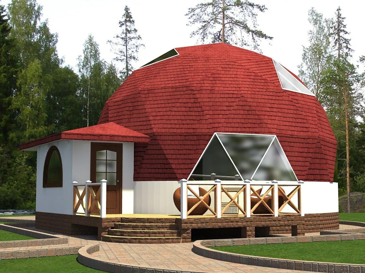 Купольный дом архитектора гребнева. Купольная крыша. Купольная крыша. Скайдом сфера. Купольная крыша.