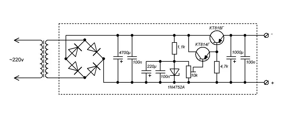 Выпрямитель напряжения 12 схема how to Make a Transformer Loss 12V DC Power 220AC TO 12V DC Circuit Diagram Mian