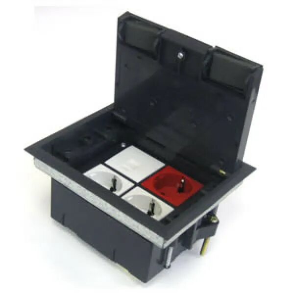 экопласт luk 4 45х45 мм. люк в пол на 4 модуля. Luk/4 люк в пол на 4 поста (45х45 мм), с суппортом и коробкой 70140 стальной. люк в пол на 4 модуля. люк напольный экопласт 70040.