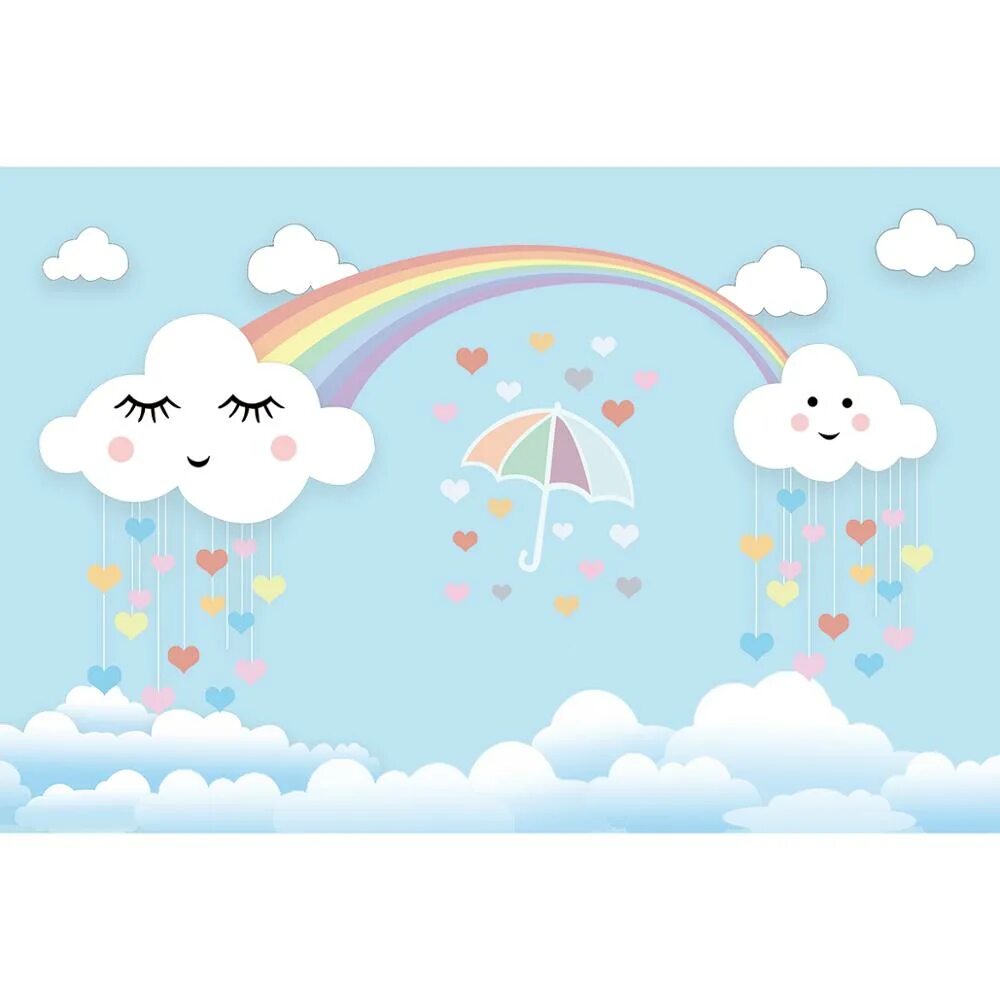 Милое облако с радугой. Милые облака с радугой. Милые облако с радугой для детей. Красивые детские облака.