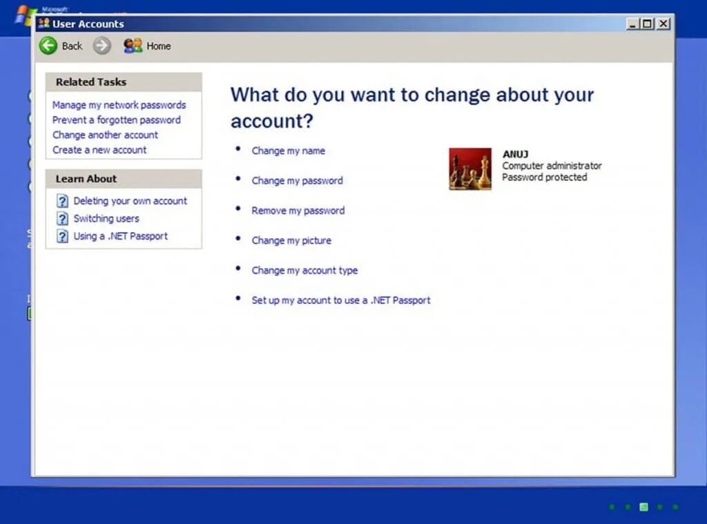 Change administrator password. Change password. sitekiosk restricted user account.