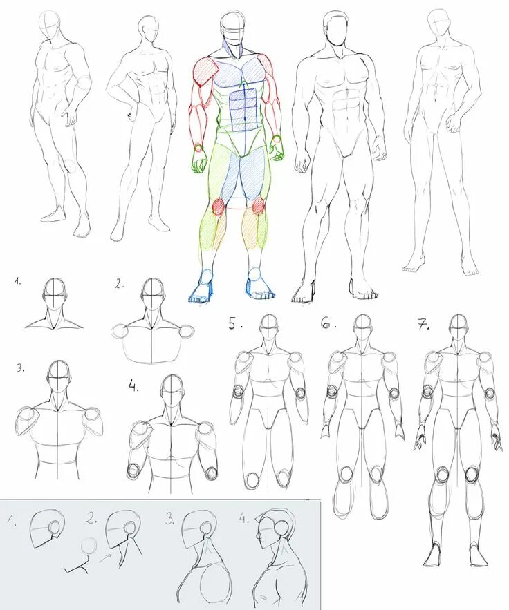 How to draw man