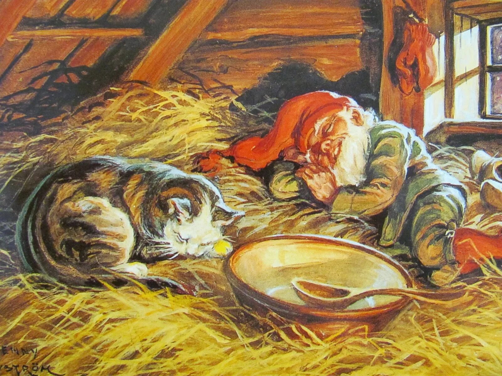 Домовой в доме. День пробуждения домового. Зимняя сказка для девочек. Ниссе мифология скандинавская. Домовые или сон в зимнюю ночь 1987.