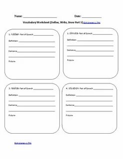 Vocabulary worksheets
