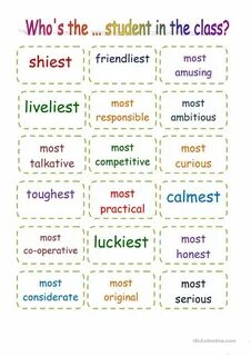 Adjectives activities