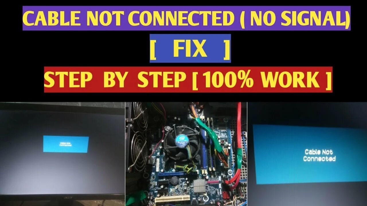 Signal Cable not connected монитор. Acer Cable not connected. No Cable connected монитор. Cable not connected на мониторе при включении компьютера. Cable not connected