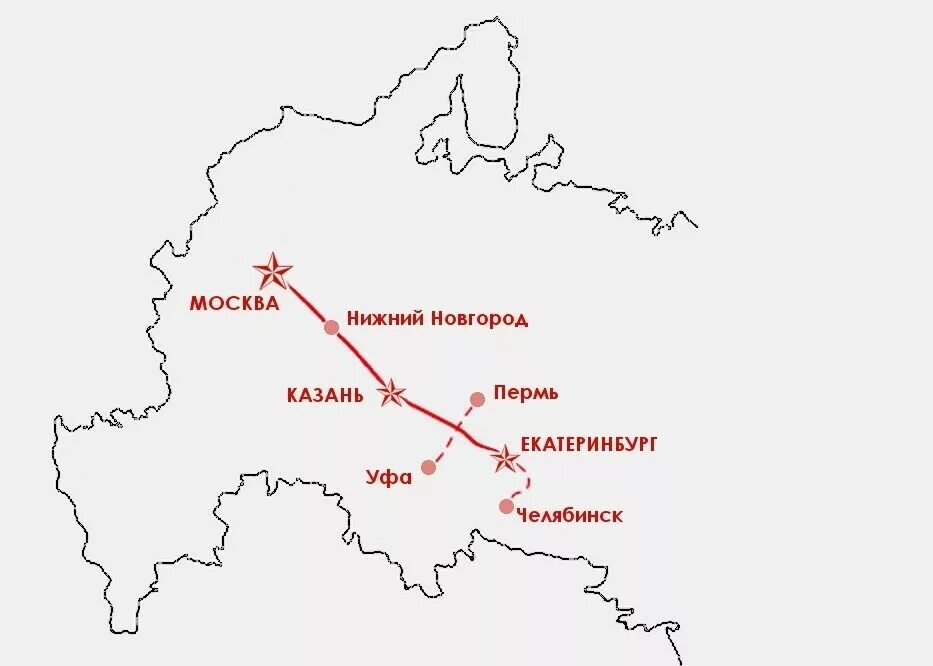 ЖД Казань Екатеринбург карта. Карта железной дороги Челябинск Казань. Москва Казань Екатеринбург. Москва Казань Екатеринбург на карте.