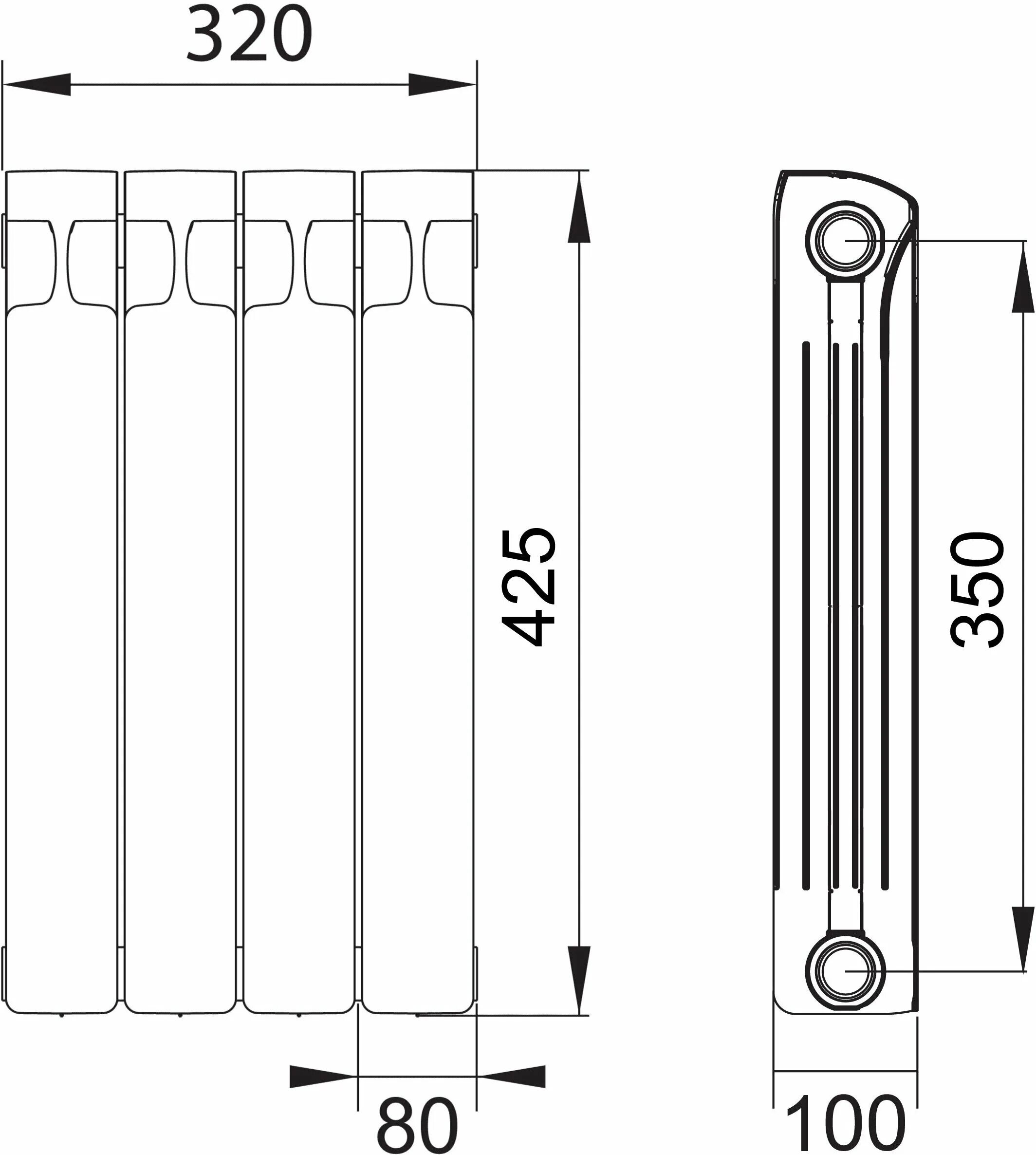биметалл размеры. биметалл размеры. ширина 10 секций биметаллического радиатора. секции радиатора 7 секций. радиатор equation rifar 500/90.