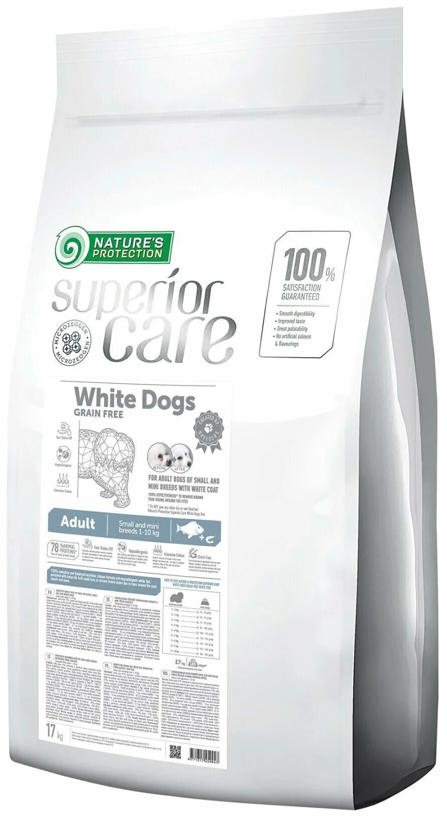 корм натур протекшн для белых собак. корм nature's protection superior care white dogs. корм для собак с белой собакой. корм superior care white dogs junior. беззерновой корм для собак мелких пород для белых собак.