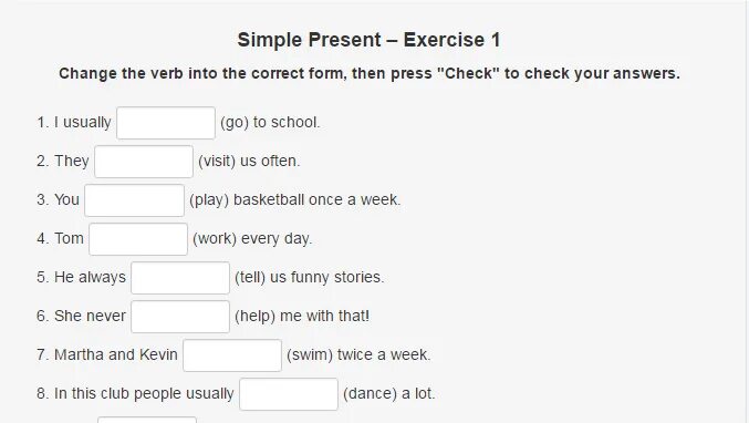 Present simple verbs exercises. Write the correct form (only full verb forms):. conditionnel exercises pdf.