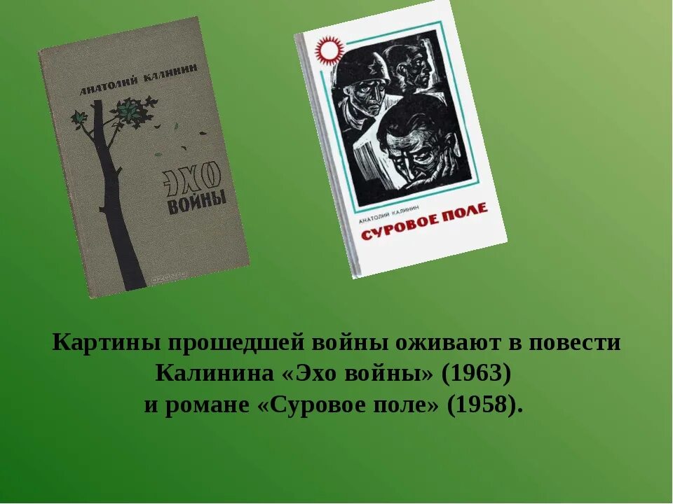 Калинин эхо войны. Стихи Анатолия Калинина.