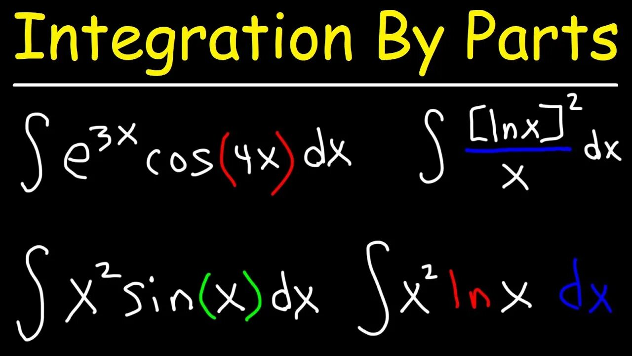 Integration by Parts Formula. Integration by Parts examples. Definite integration by Substitution. Integrate using u-Substitution..