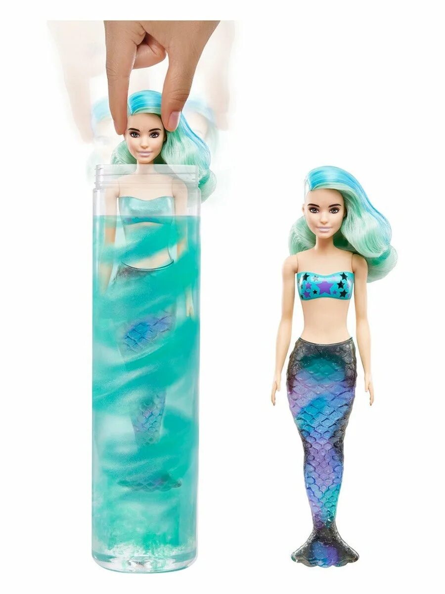 Кукла Барби Mermaid Color Reveal. Barbie Color Reveal Русалка. Кукла Barbie Color Reveal сюрприз. Кукла Барби Color Reveal Mermaid 2. Игрушка меняет цвет в воде