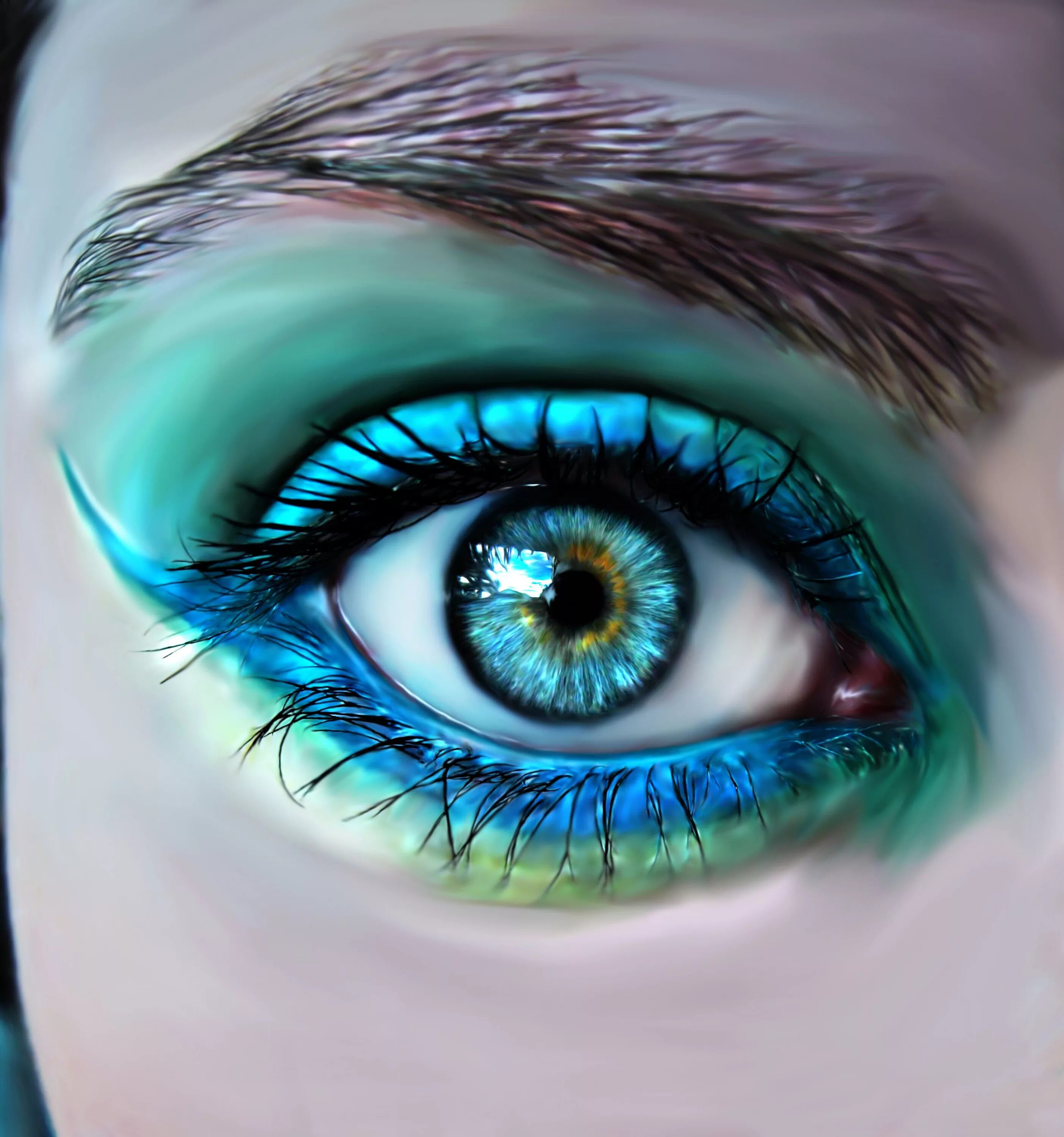 My eyes are blue
