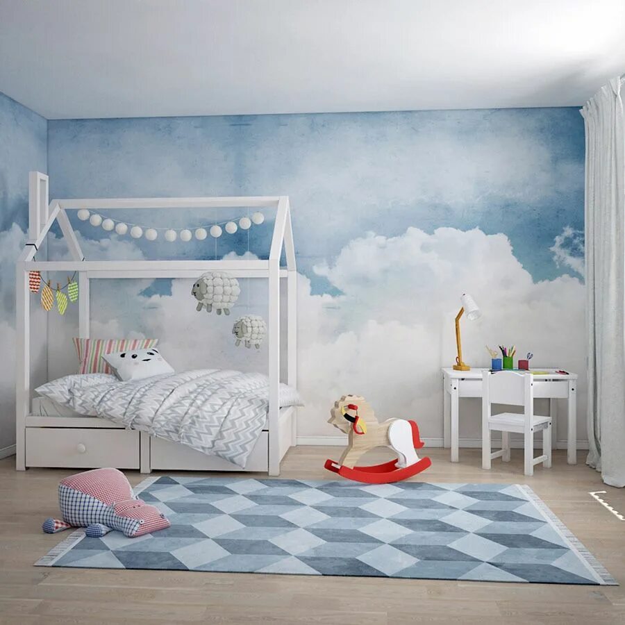 Облачная комната. Потолок облака с подсветкой. Облака в интерьере детской. Облако внутри помещения. Потолок с ватой и подсветкой.