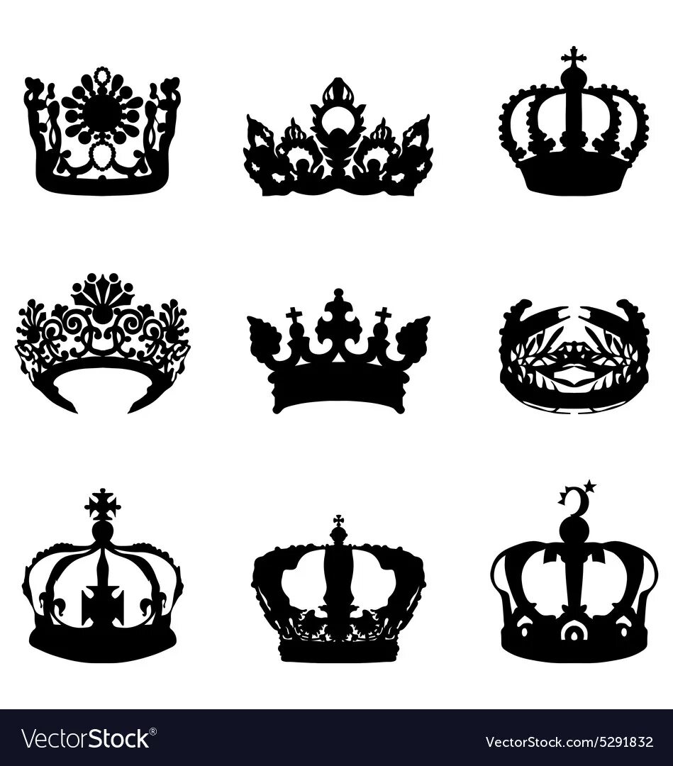 Crown collection. Корона Векторная. Корона для гравировки. Корона силуэт. Корона черно белый вектор.
