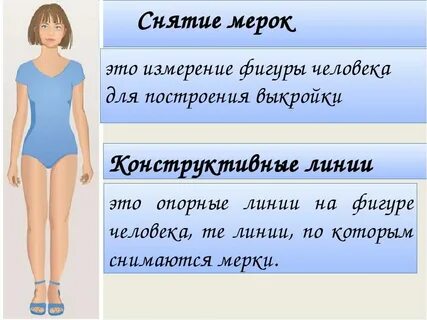 Мерки при измерении фигуры