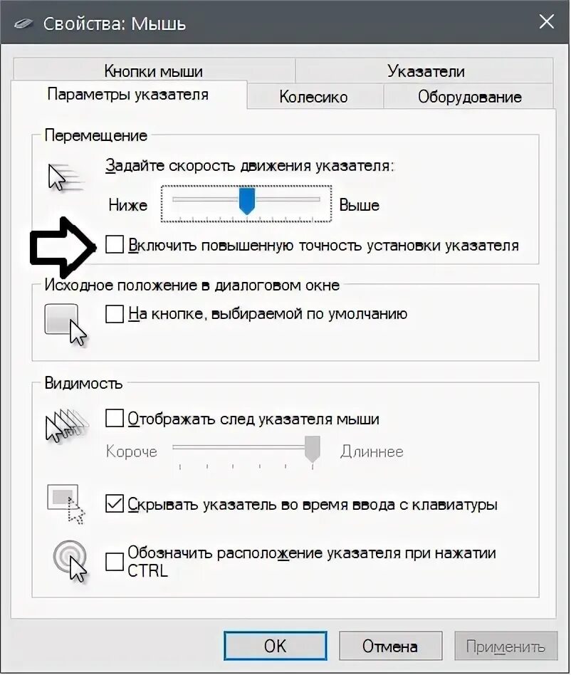 Повышенная точность установки указателя cs