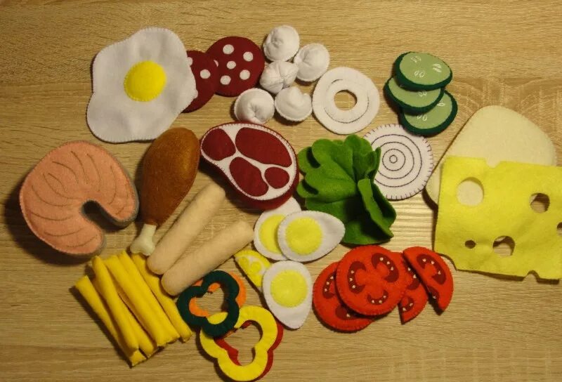 Продукты из пластилина. Продукты из фетра для детского сада. Продукты своими руками для детского сада. Еда из фетра.