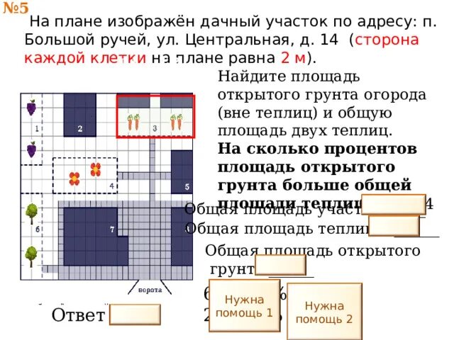 На плане изображен дачный участок. На плане изображен дачный участок