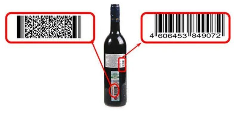 Штрих код на бутылке. Акцизная марка алкогольной продукции. Штрих код алкогольной продукции. ЕГАИС штрих код.
