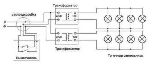 Схема подключения 36 вольт
