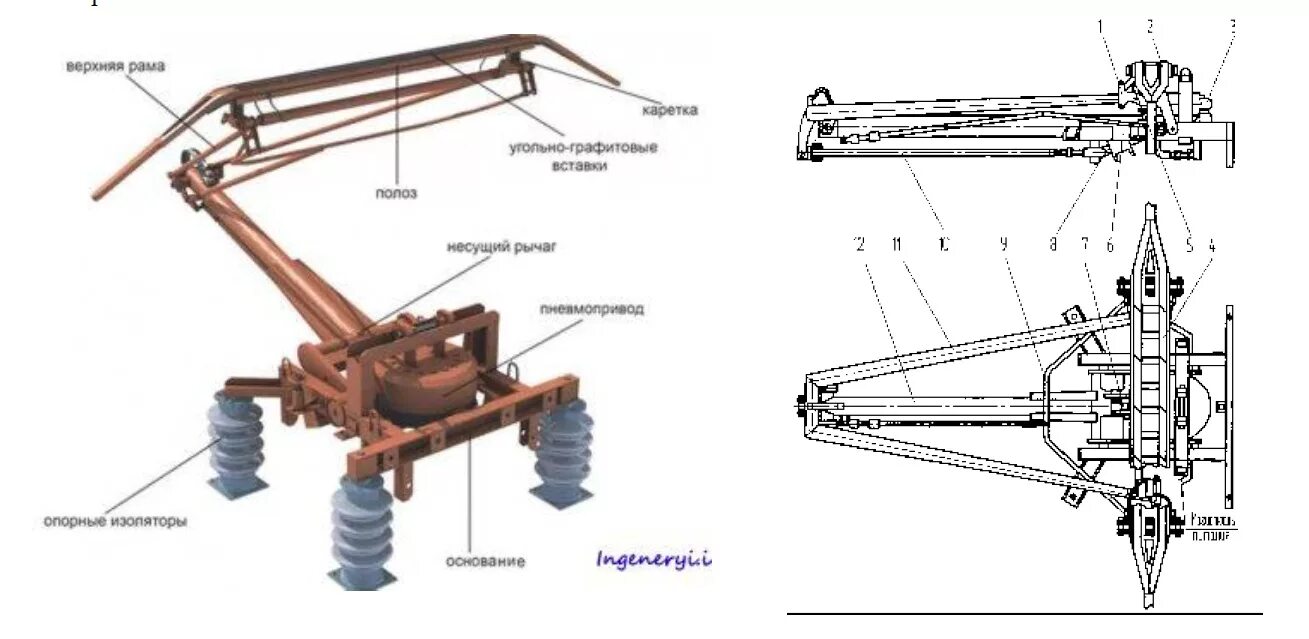 Конструкция токоприемника ТАСС 10-01. Эп1 пантограф. Токоприемник электровоза эп1м. Конструкция токоприемника электровоза.