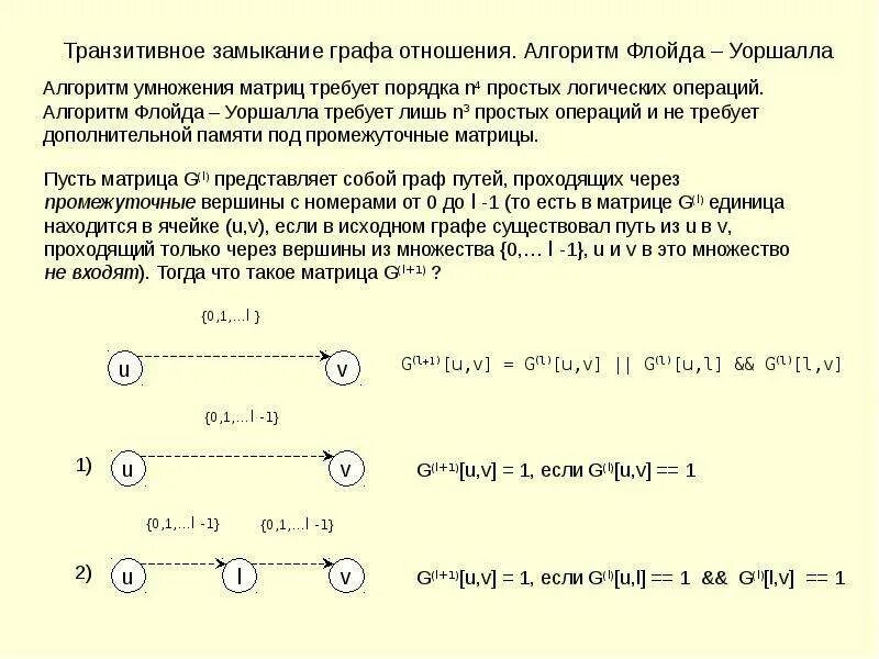 Алгоритм отношения. Алгоритм Уоршалла транзитивное замыкание матрицы. Матрица транзитивного замыкания графа. Матрица транзитивного отношения.