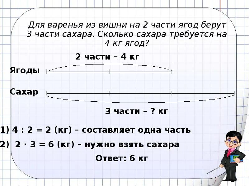 7 кг 600 г. Математика 5 класс задачи на части. На 2 части ягод берут 3 части. Для приготовления варенья на 2 части ягод берут 3. На 2 части ягод берут 3 части сахара.