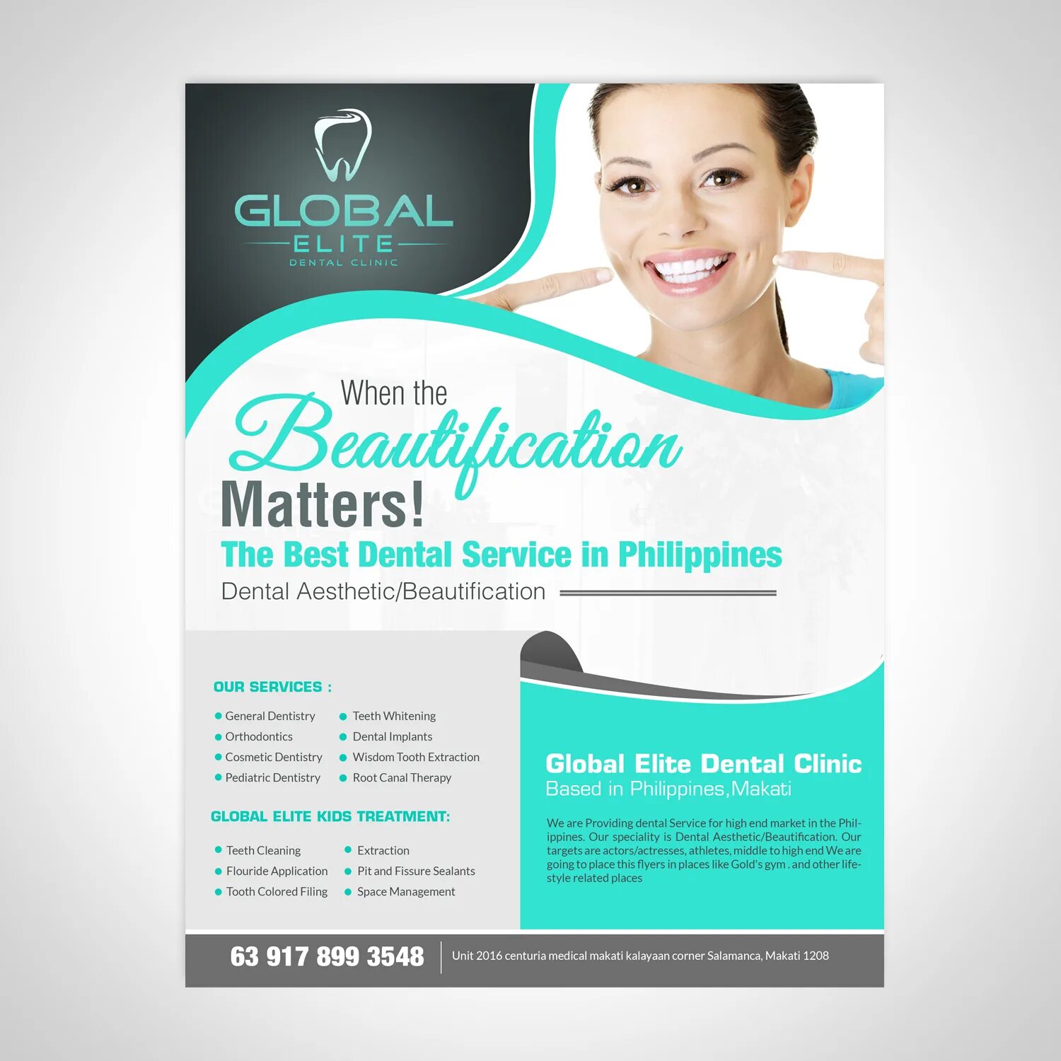 Dental Clinic Flyer Design. Dentist Flyer Design. Flyer Design for Dental. Spa Flyer Design.