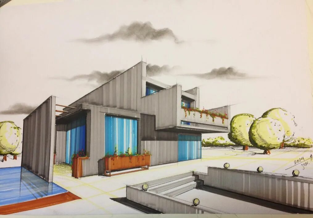 Sketch rendering. Ты архитектор нарисовать. архитектор рисует. villa sketch.