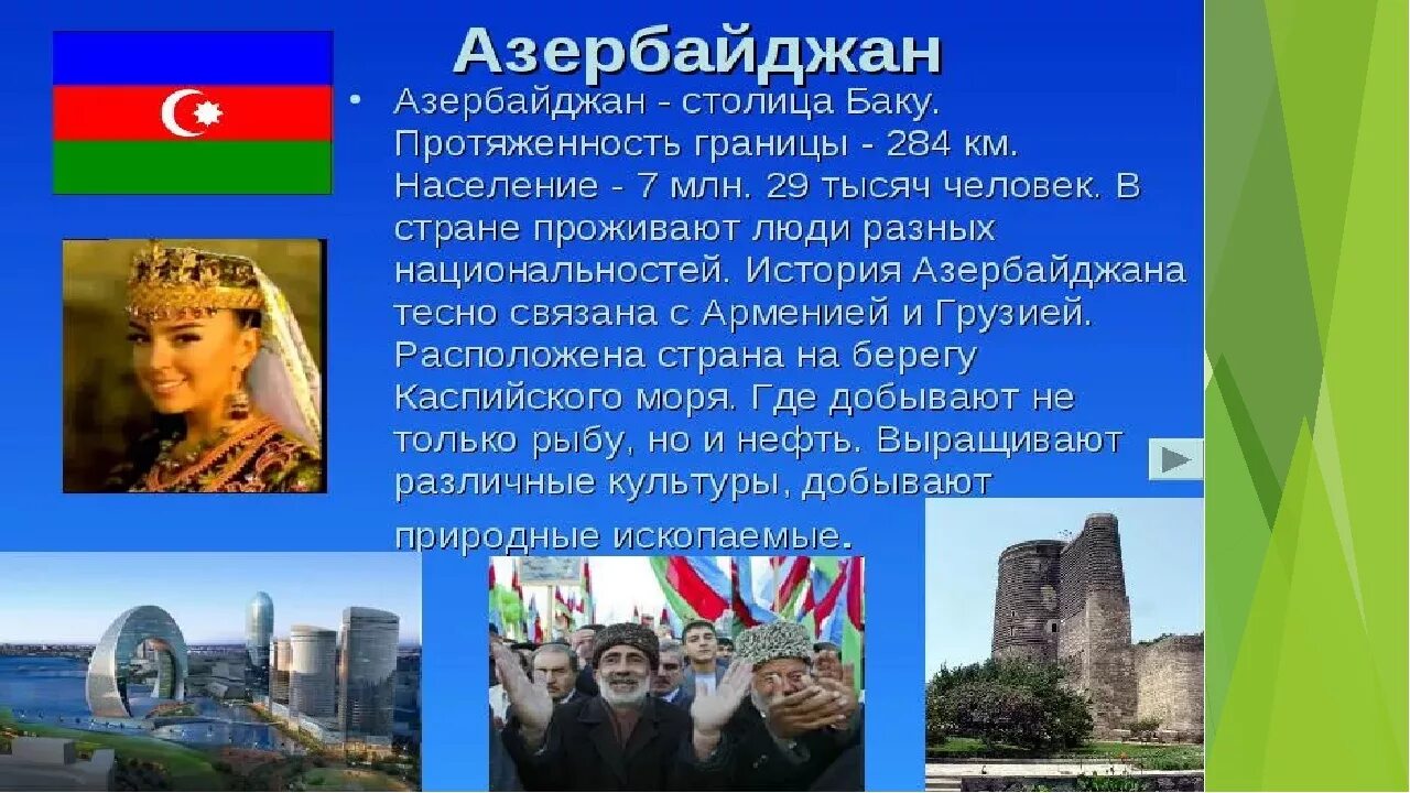 Доклад об одной из стран. Соседи России доклад. Проект про Азербайджан. Тема страны. Страны соседи 3 класс