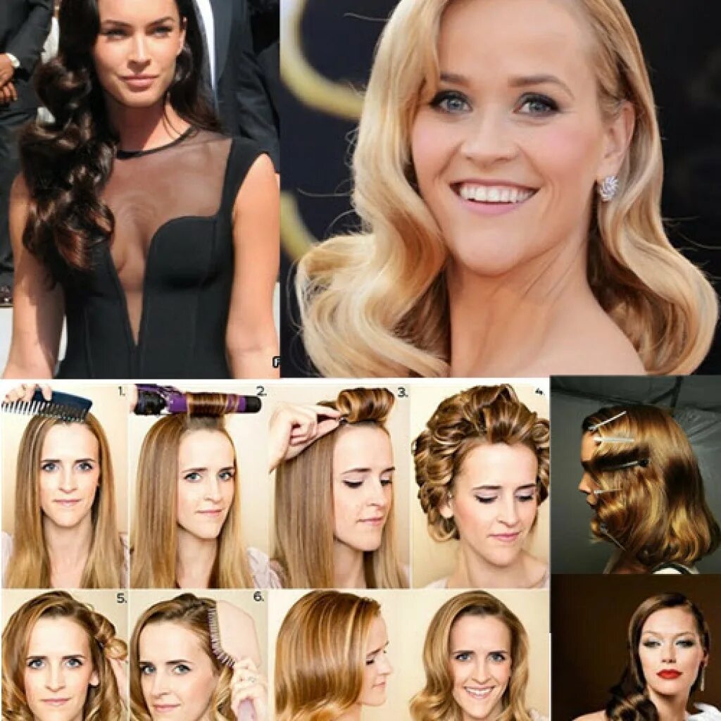 прическа голливудская волна. голливудская волна на средние как сделать. укладка голливудские локоны. голливудская волна на средние как сделать. ретро локоны на короткие волосы.