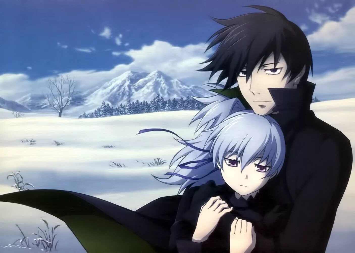 Темнее черного см. Аниме темнее черного инь и хей. darker than black хэй и инь. darker than black инь. темнее чёрного хэй и инь.