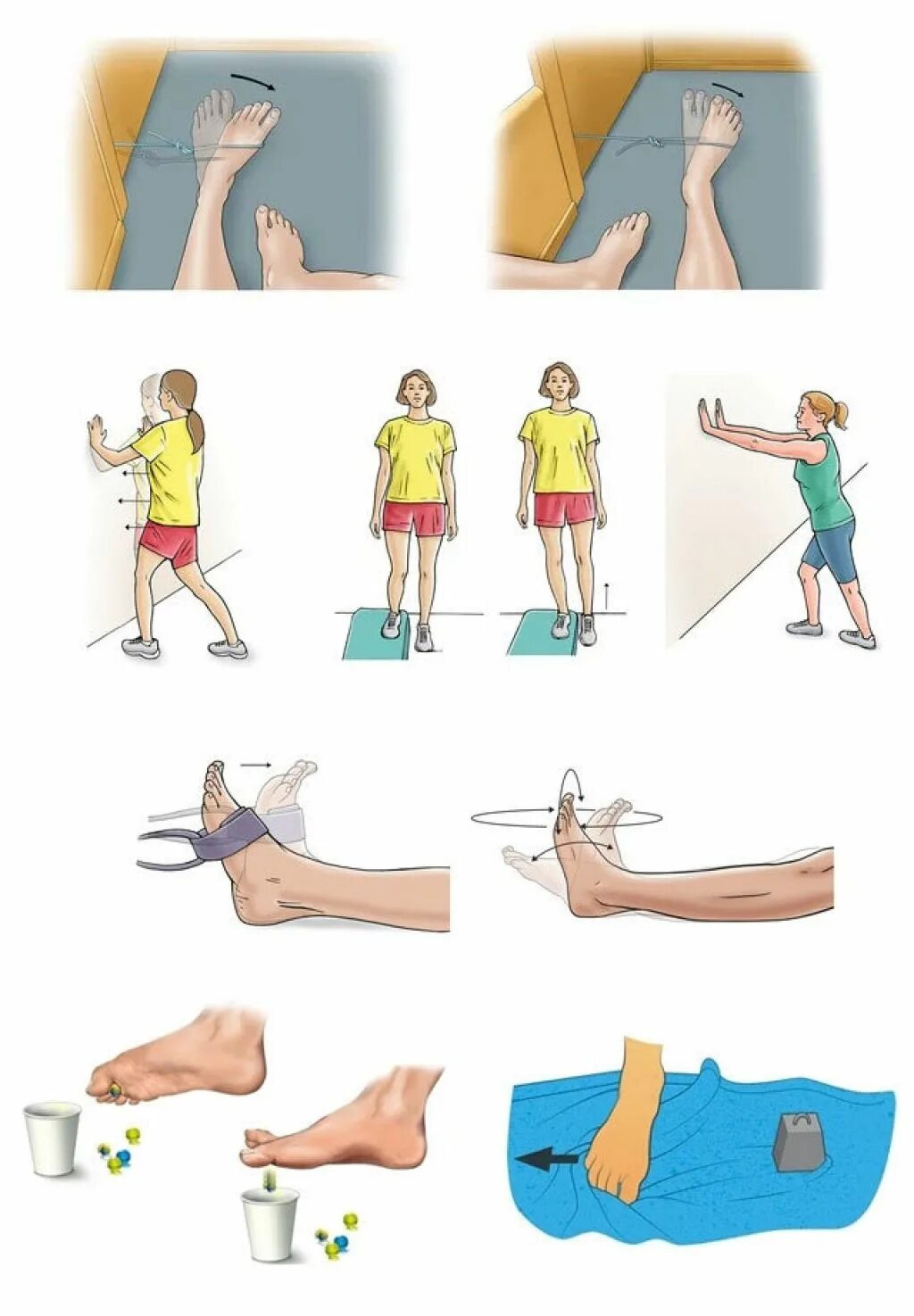 Гимнастика для голеностопного сустава после перелома. Реабилитация после перелома стопы упражнения. Упражнения для реабилитации после перелома плюсневой кости стопы. Упражнения для разрабатывания стопы после перелома.
