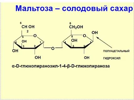 Мальтоза строение и свойства