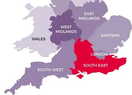 Map Of Midlands And South England.