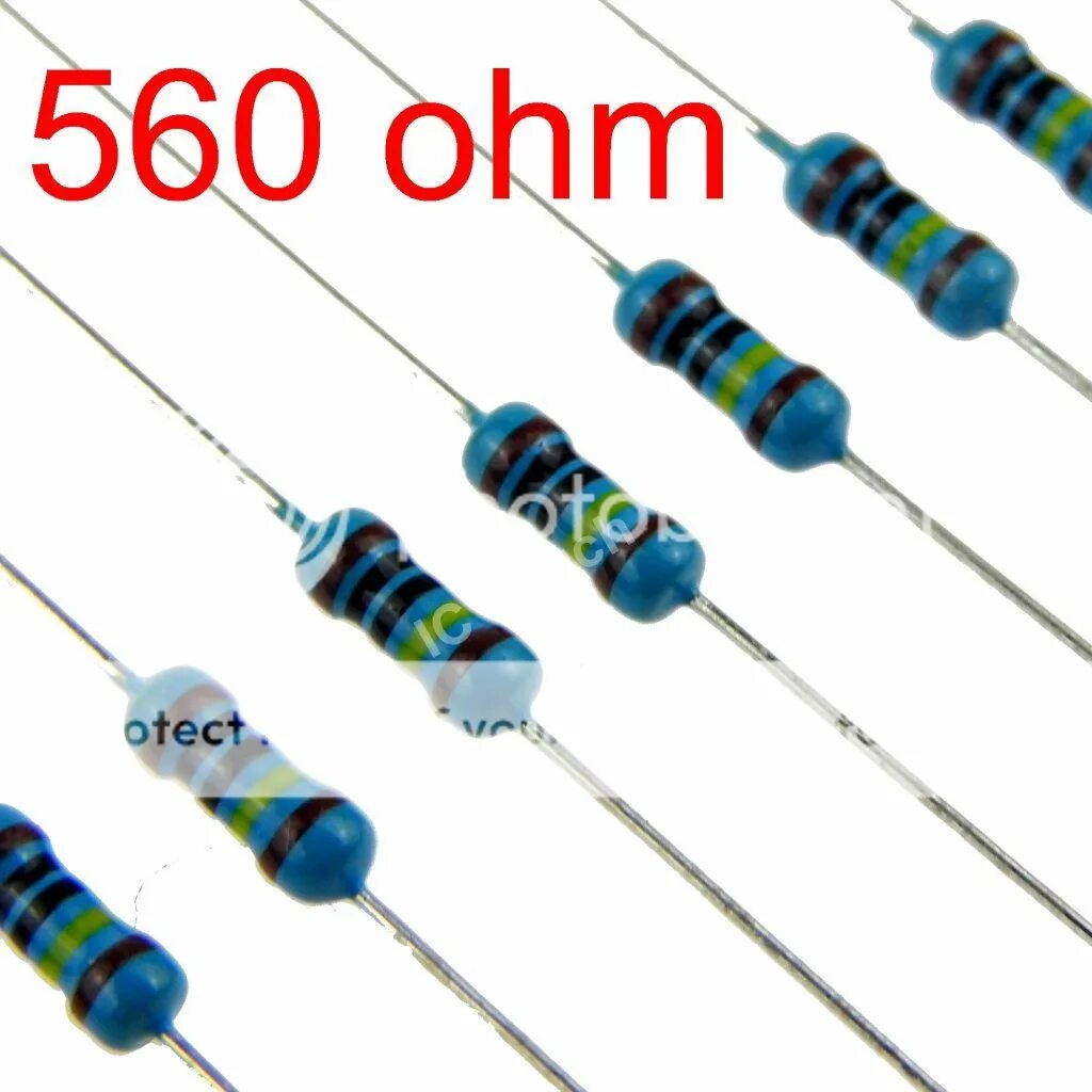 uxcell 30pcs Metal Film Resistors 560 Ohm 2W 1% Tolerances 5 Color Bands Industr