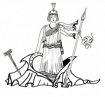 Богиня афина рисунок