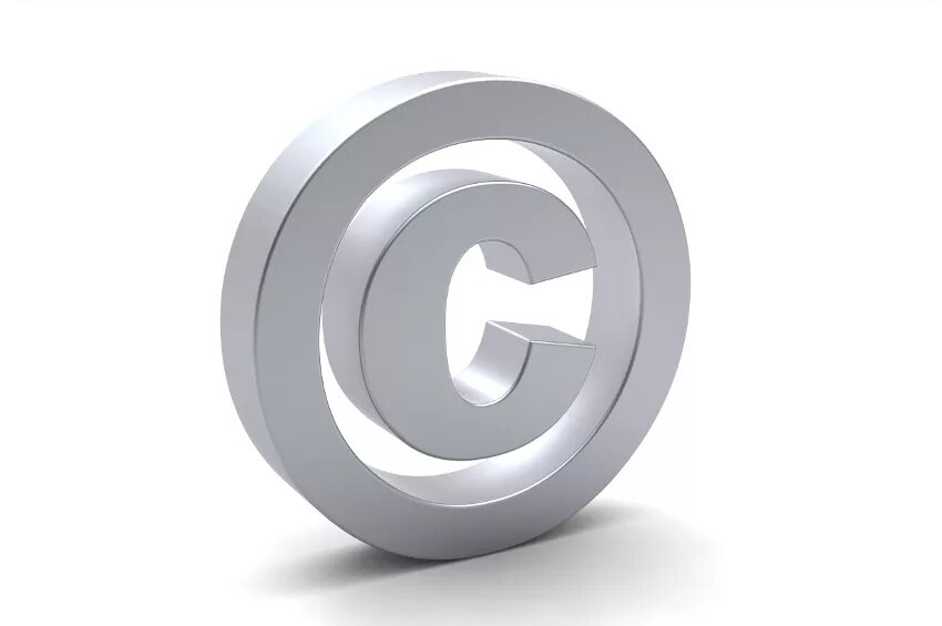 Copyright licenses. Авторское право. Защита авторских прав. Значок интеллектуальной собственности. Авторское право на белом фоне.
