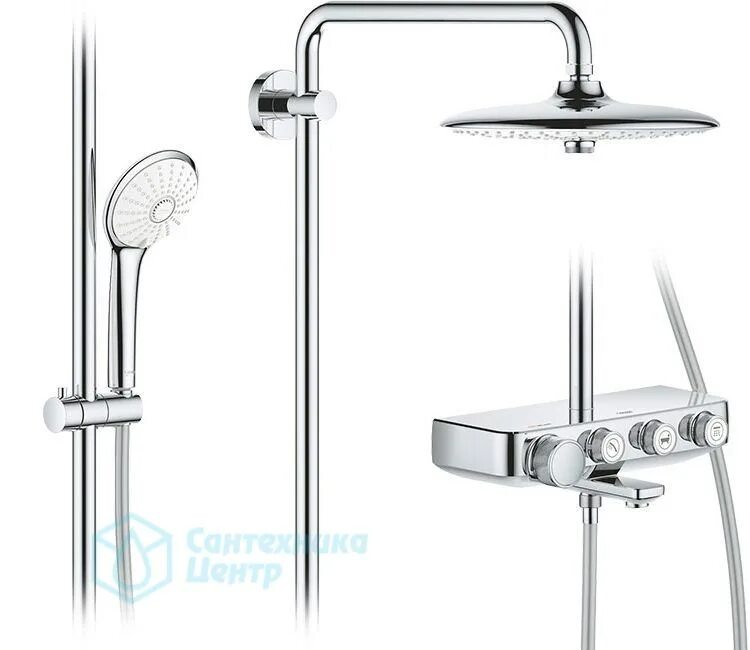 Система термостатом изливом. Grohe Euphoria SMARTCONTROL 26510000. Душевая система Grohe Euphoria SMARTCONTROL 260 mono 26510000. Грое 26510000 душевая система. Grohe Euphoria 26510000.