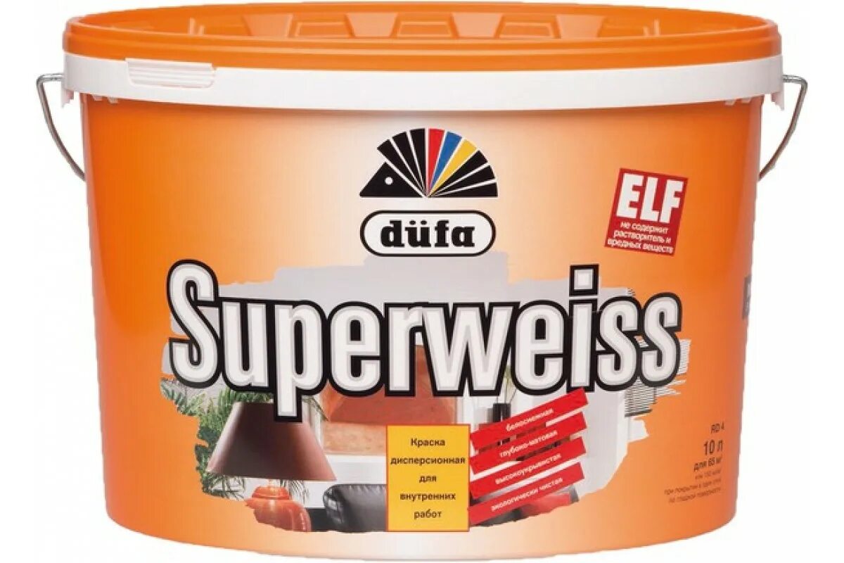 Водоэмульсионная для стен купить. Dufa Superweiss матовая 10л. Водно-дисперсионная краска Dufa Superweiss rd4. Краска акриловая ослепительно-белая Dufa Superweiss rd4. Краска ВД 10л Superweiss_d4 Dufa.