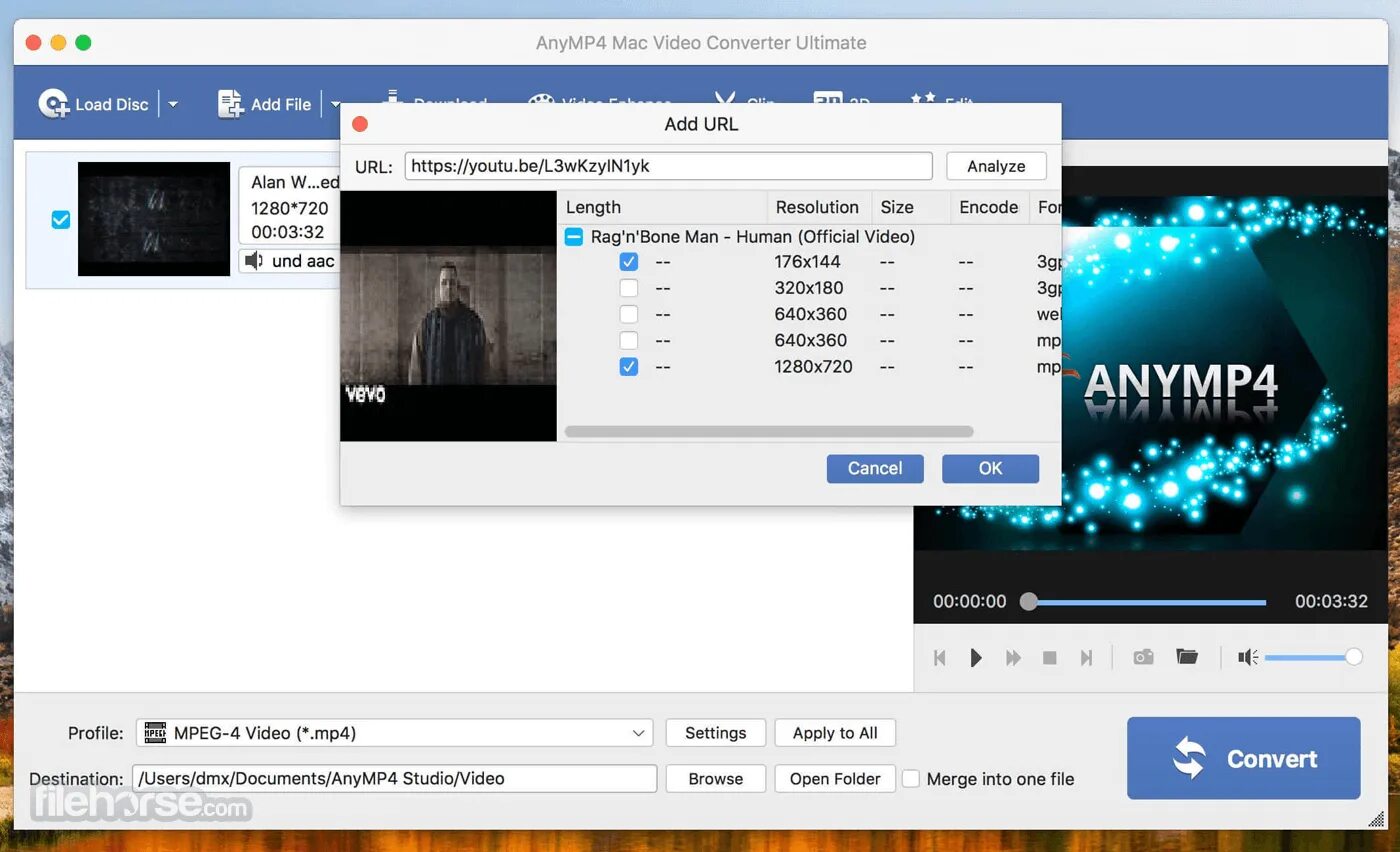 Конвертировать dav в mp4. Anymp4 video converter ultimate. anymp4 video converter.