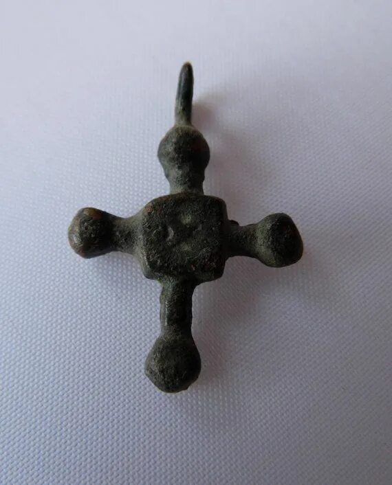 Крестик 12 век. Vintage Bronze Cross. Демон 16 век кулон.